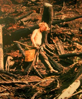 Russ George planting trees in the early 70's
