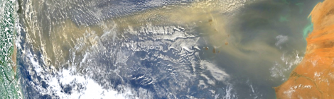 African Dust Blows Across Atlantic