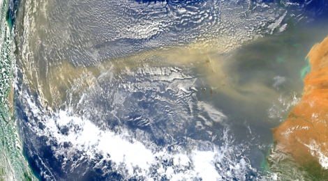 African Dust Blows Across Atlantic