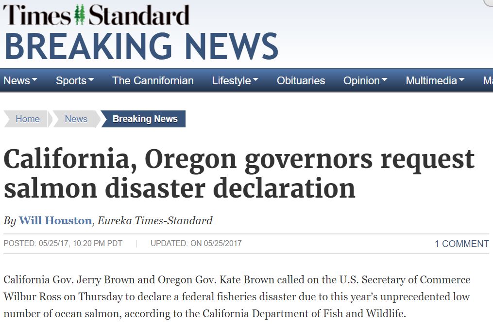 Salmon disaster declaration